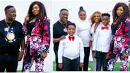 “See resemblance”: Fans gush over Mr Ibu’s lookalike son as he flaunts wife and kids in rare family photos