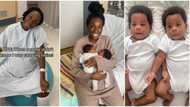 "They didn't know I was carrying twins": Blessed mum reveals faces of her 2 new babies in trending video