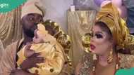 Netizens likens lady's excessive makeup to Bobrisky, elicits laughter: "Na d man ex do am"