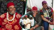 Pete Edochie’s first son Leo shares video of his father playing golf, speaks about actor’s health