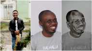 Young man uses pencil to draw exact image of his client, shares photos, many praise him
