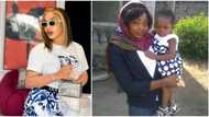 IWD: Actress Tonto Dikeh shares epic photo of Churchill's daughter, celebrates little girl and mother