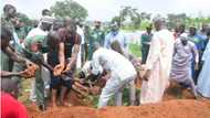 Tears flow as army general murdered in Abuja is laid to rest