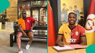 Tunde Ednut rocks Galatasaray jersey after Osimhen's signing: "Aba people when will it be ready?"