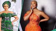 "Skin like milk": Nancy Isime shows off skin in cute brown dress, netizens hail her
