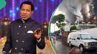 Breaking: Pastor Chris Oyakhilome reacts as fire guts Christ Embassy headquarters