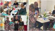 Adorable photos as man spoils his old parents, takes them out on nice lunch date, social media gushes