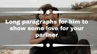 Long paragraphs for him to show some love for your partner