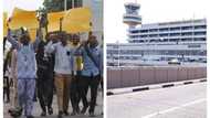 Videos emerge as Nigerian students occupy Lagos Airport in Protest against ASUU strike