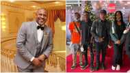 Nollywood actor Saheed Balogun carries out daddy duties, spends time with his kids (photo)