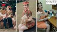"Is she a vampire?" Nigerian man flaunts his pretty white wife online, many call her mermaid