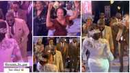 Dollar bills rain heavily as Mercy Chinwo, hubby scatter the dance floor at wedding reception, videos emerge