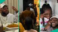 "I don collect my pikin back": Davido exclaims in excitement as his bestie Cubana CP hosts him, team
