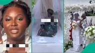 "So brave": Bride moves many to tears after honoring late dad with his favorite photo on her dress
