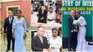 "Fear God o": Pretty Nigerian lady marries Chinese man, their court wedding stirs massive reactions