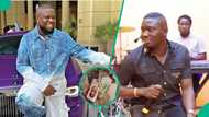 Hushpuppi sprays Segun Johnson money from prison via lady at Sotayo's 2-in-1 party: "Levels dey"