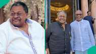 Mike Adenuga makes rare public appearance as Femi Otedola shares new photo with him