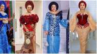 Fashion focus: Mercy Aigbe defines asoebi styles in 8 stunning photos