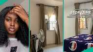 Lady who rented fine apartment gets broke after buying furniture, curtains, video trends online