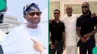 Billionaire Otedola reacts to hosting Burna Boy, Wizkid in his home, fans ask: "Why David no dey?"