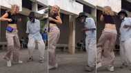 “Yansh Don Hook Am”: Grandpa Stares at Oyinbo Lady’s Waist, Dances With Her in Sweet Video