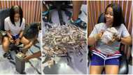"I Want to Buy Venza": Nigerian Lady Breaks Her Piggy Bank, Flaunts N291,000 She Saved, Video Goes Viral