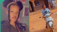 Video shows moment Nigerian lady got caught after stealing her boyfriend's bike, many react