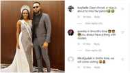 No give am belle - Nigerians react as Flavour shares cute photo with Miss USA