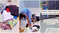Nigerian lady sends her housemaid packing for practising witchcraft, burns her clothes in video, many react