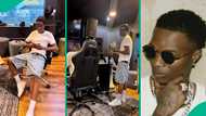 Man spots something unexpected in Wizkid’s son’s recording studio, posts screenshot