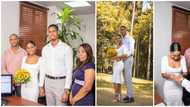 Less expenses: Pretty lady in simple dress does her white wedding with only 2 guests in viral photos