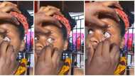 Video of lady battling to fix contact lens goes viral, internet users react