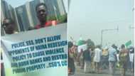 Naira redesign: Videos, photos emerge as massive protest rocks CBN headquarters after Supreme Court ruling