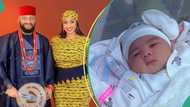 Judy Austin excited as colleague gifts her and Yul Edochie’s newborn cash and maternity parcels