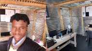 Man sends social media into frenzy after opening internet café inside a shack (photos)