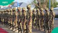 Nigerian soldier strips self naked, jumps inside muddy gutter after smoking hard substance