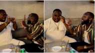 "If OBO na woman, he go marry am": Sweet video as Davido and Cubana Chiefpriest serve bestie goals