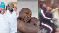 "My oga we win": Davido kisses Isreal DMW, hits the streets on bike as he celebrates uncle Adeleke's victory