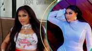 Video as Actress Angela Okorie shows off her striking curves in crop top and bum shorts, peeps react