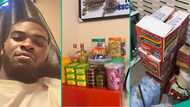Single man spends over N900,000 to buy provisions at home, many react as he proudly shows off items