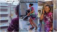 Flight attendant closes aeroplane's door, speaks funny accent into microphone, video creates buzz