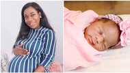 Nigerian food and lifestyle vlogger Sisi Yemmie shares adorable photos as she welcomes new baby girl