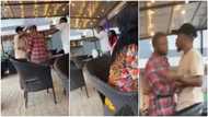 What are you doing here? Nigerian man catches his girlfriend with another 'lover' in Lagos, video goes viral