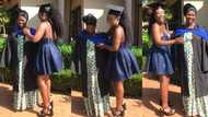 "Congratulations mama": University graduate removes her graduation gown and wears mum, video emerges