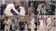 Man pulls off cloth during wedding ceremony, shows he means business as he dances with beautiful lady in video