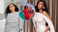 "See elegance": Rita Dominic and Bonang Matheba rock stylish suits at Women Of Valor event in Ghana