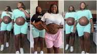 "How did it happen?" Ladies who are twins get pregnant at same time, show off big baby bumps in viral video