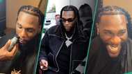 Burna Boy shows off fresh cut, appreciates his barber for a job well done: "Cut too clean"