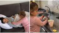 Daughters are priceless: Cute little girl covers sleeping mum with thick cloth, brings her tea in sweet video