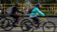The bicycle making its way through Bogota's hellish traffic